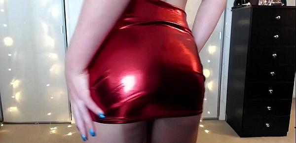  Shiny Red Skirt Addict Femdom JOI Tease Part 1 - Part 2 at hotporntubexxx.com